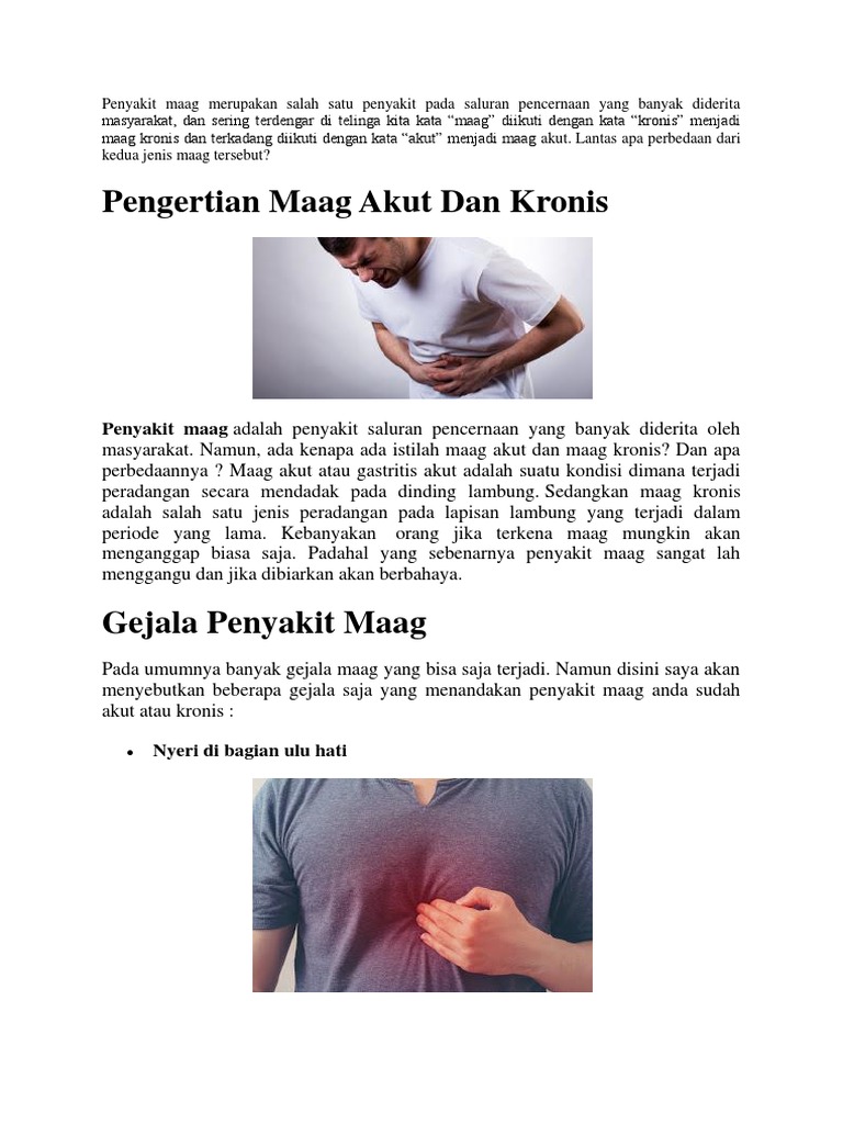 Bagi Penderita Gerd Waspadai 6 Karakteristik Asam Lambung Naik