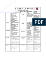 Weekly Agenda