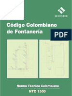 NTC 1500 Código Colombiano de Fontanería