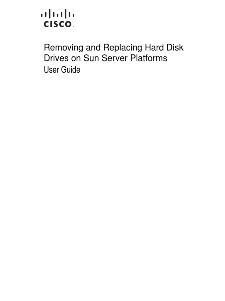 Removing and Replacing Hard Disk Drives On Sun Server Platforms PDF ...