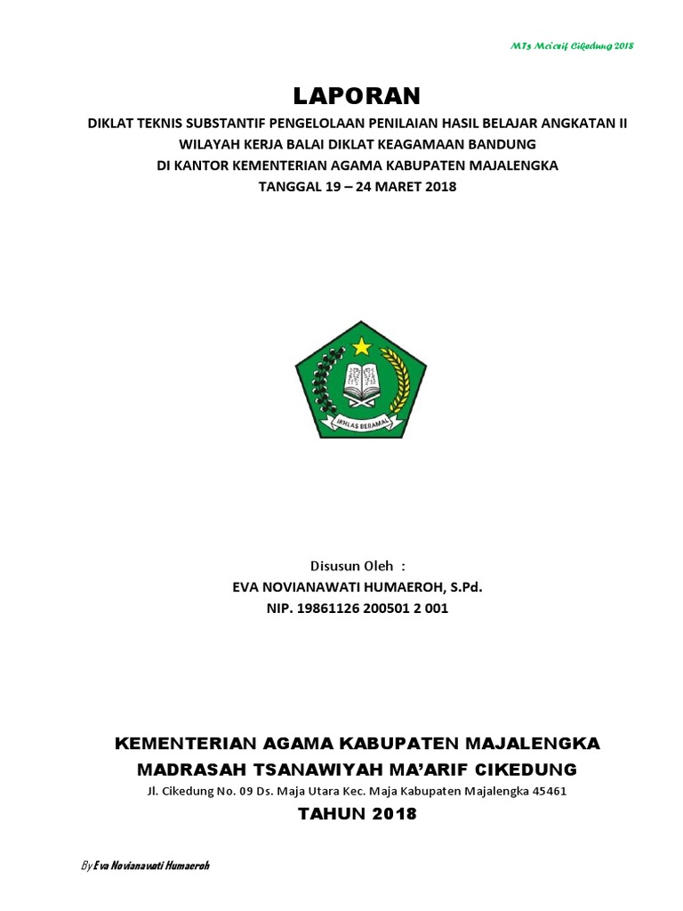 Contoh Laporan Rencana Tindak Lanjut Diklat Guru Paud