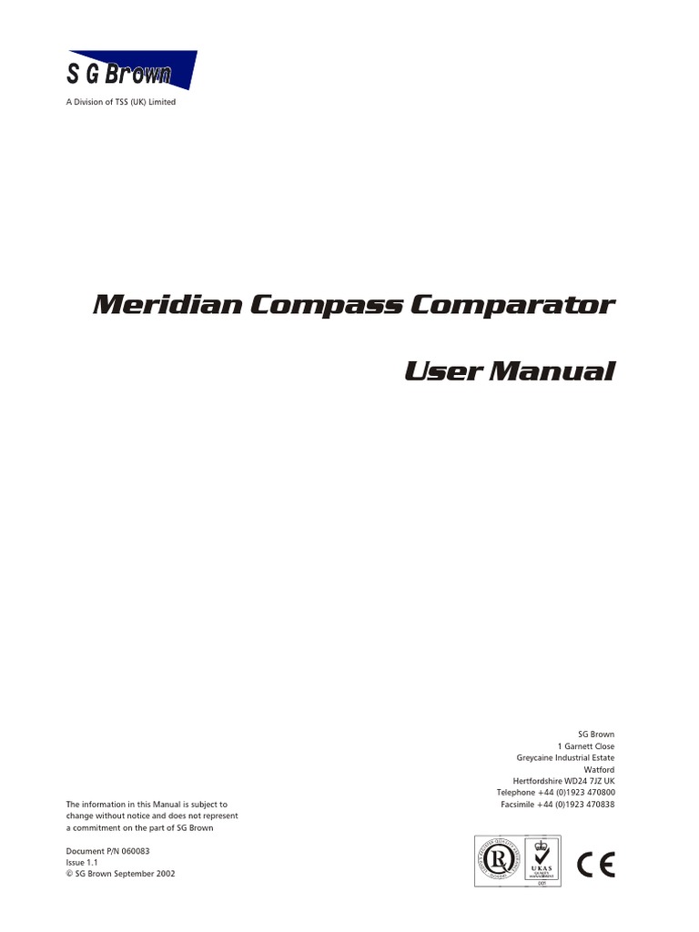 Meridian Gyrocompass Comparator - User Manual | PDF | Power Supply ...