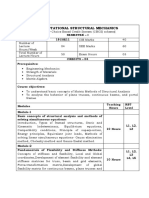 VTU M Tech Structures 2018 (Syllabus)