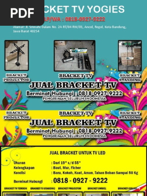 0818-0927-9222 (WA) | Way Tv Bracket Jakarta, Bracket TV Yogies