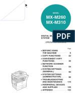 MX-M260 MX-M310: Digital Multifunctional System