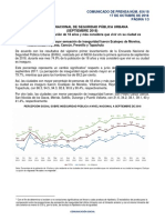 Encuesta Nacional de Seguridad Pública Urbana (Septiembre 2018)