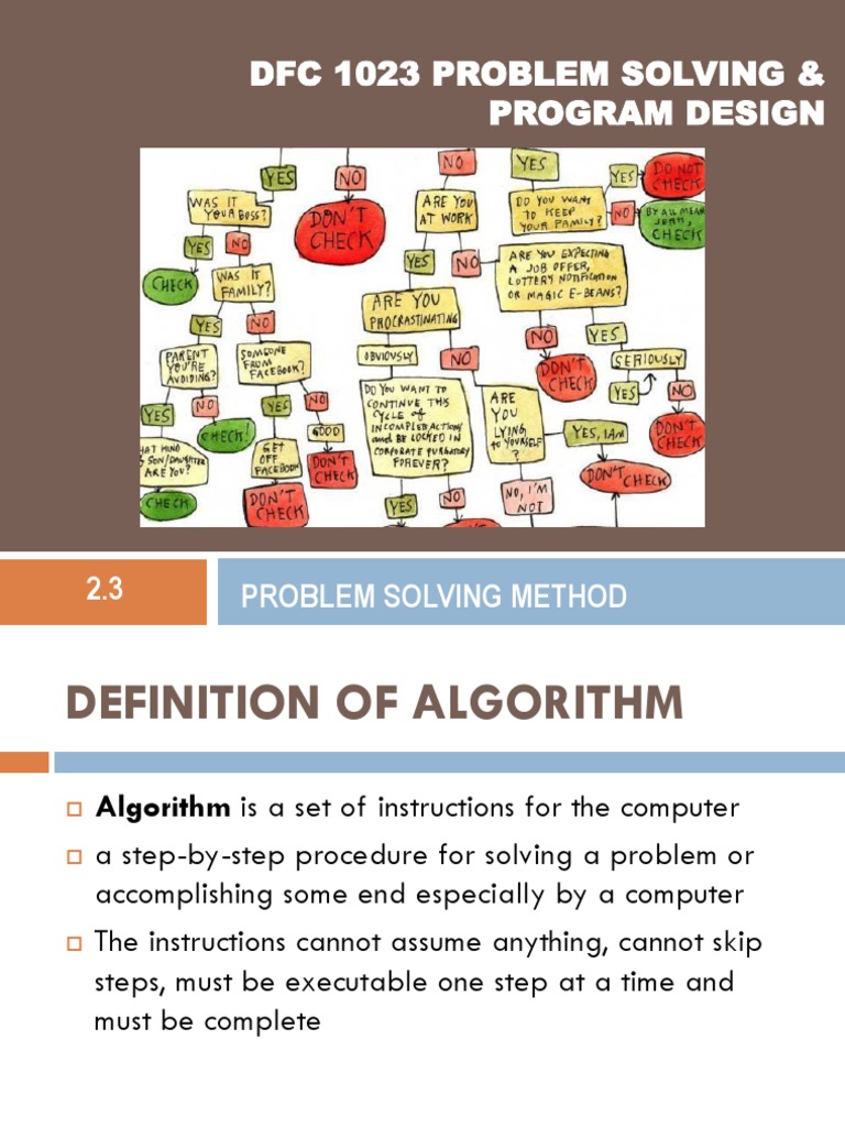 DFC 1023 Problem Solving & Program Design | PDF | Algorithms | Computer ...