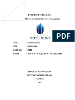 5, BE & GG, Gunawan Adam, Hapzi Ali, Ethical Issues in Human Resource Management, Universitas Mercu Buana, 2018 PDF