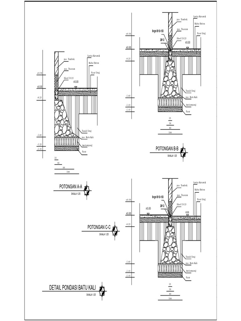  detail pondasi  batu kali Model pdf