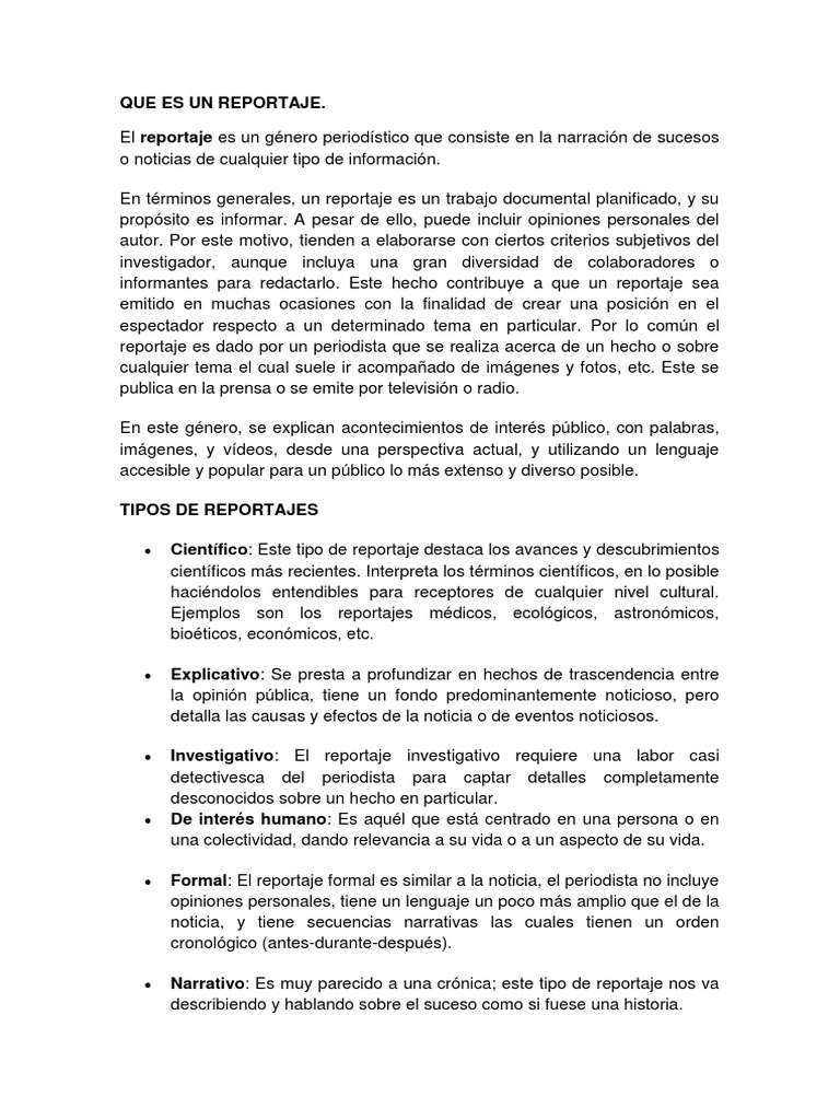 Reportaje Definicion El Reportaje En Radio | MindMeister Mapa Mental
