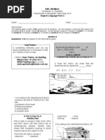 Exam Paper Peperiksaan Pertengahan Tahun English Language Form 2.PAPER 1 With Answer Tahun 2010