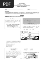 Exam Form 1 - soalan tingkatan 1 bahasa inggeris
