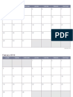 Calendario 2018 Mensual Office PDF