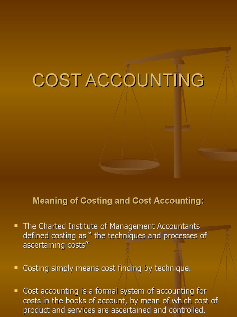 Cost Accounting Ppt