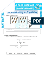 Ficha La Multiplicacion y Sus Propiedades Para Cuarto de Primaria