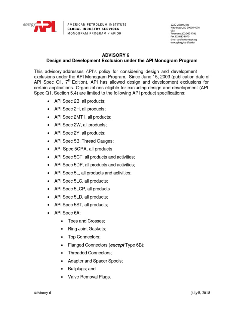 API Monogram Design Exclusion Guide | PDF | Application Programming ...