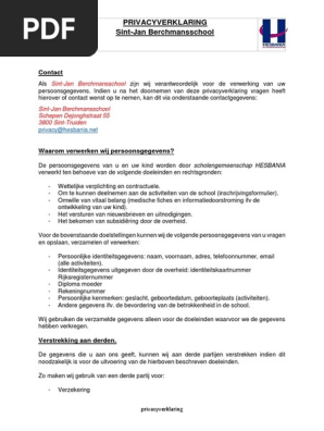 Privacy Verklaring Sjb