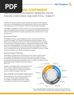 Sap Fieldglass Contingent: Find Superior Contingent Workers Faster, Ensure Compliance and Gain Total Visibility