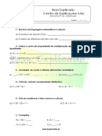 1 - Os Números Naturais - Teste Diagnóstico PDF