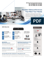 Flexible Videoconferences That Meet Your Needs: KX-VC2000/ KX-VC1600 KX-VC1300/ KX-VC1000
