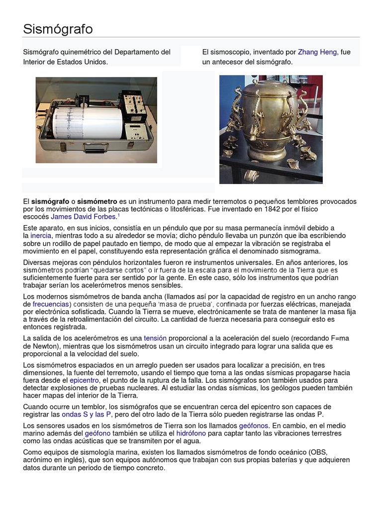 Sismógrafo | PDF | Mecánica de sólidos | Sismología, image size:768x1024