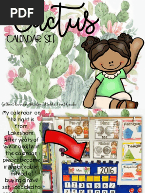 Calendar Set Cactus