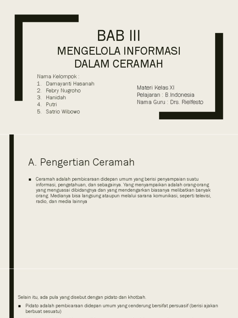 Bab Iii Teks Ceramah