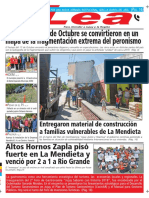 Periódico Lea Jueves 18 de Octubre Del 2018