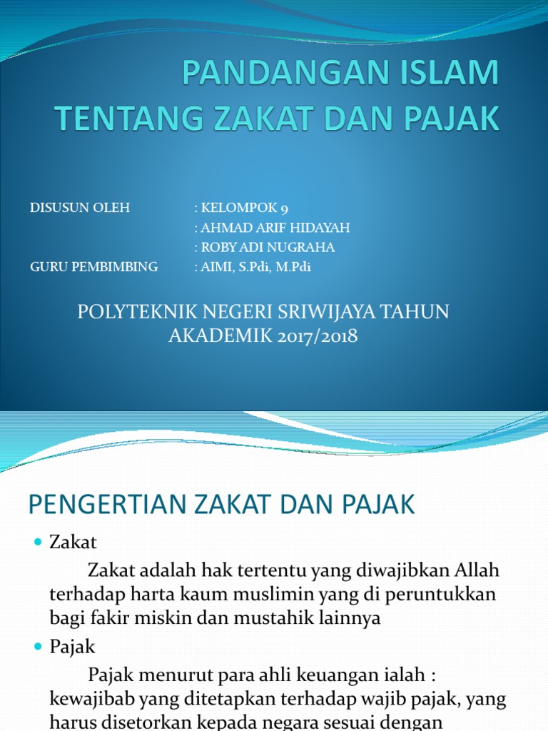 Pandangan Islam Tentang Zakat Dan Pajak