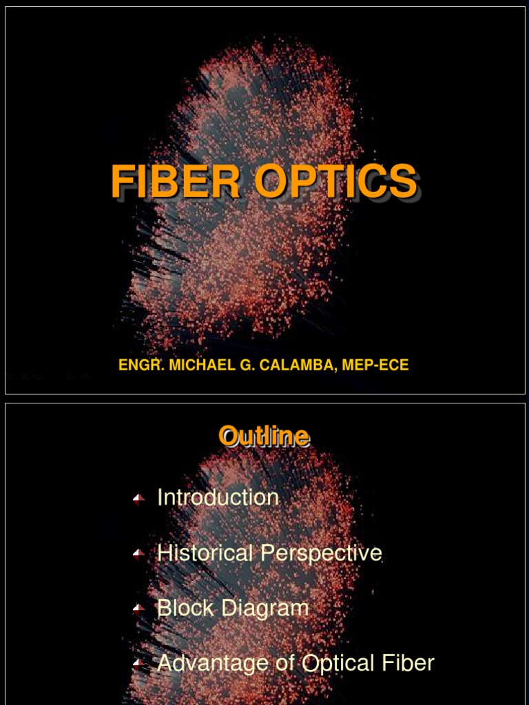 Fiber Optic Ppt.1 PDF Optical Fiber Laser