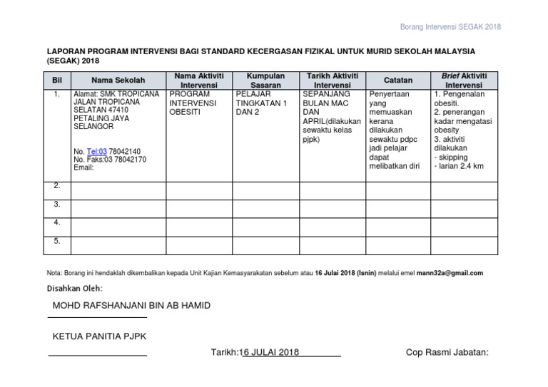 Aktiviti Intervensi Segak Blogsegak