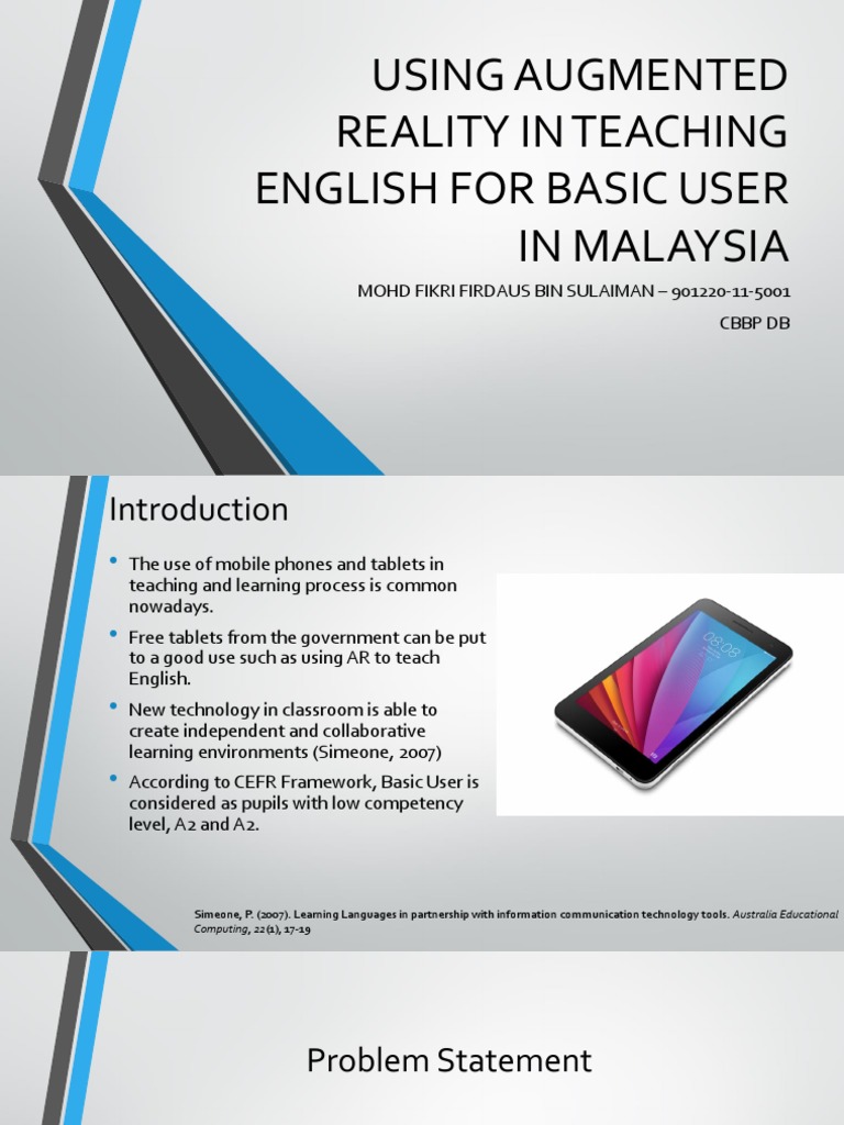 Using Augmented Reality in Teaching English For Basic PDF Augmented