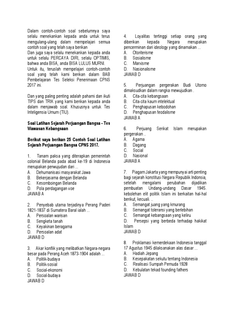 Soal Soal Cpns 2 Docx