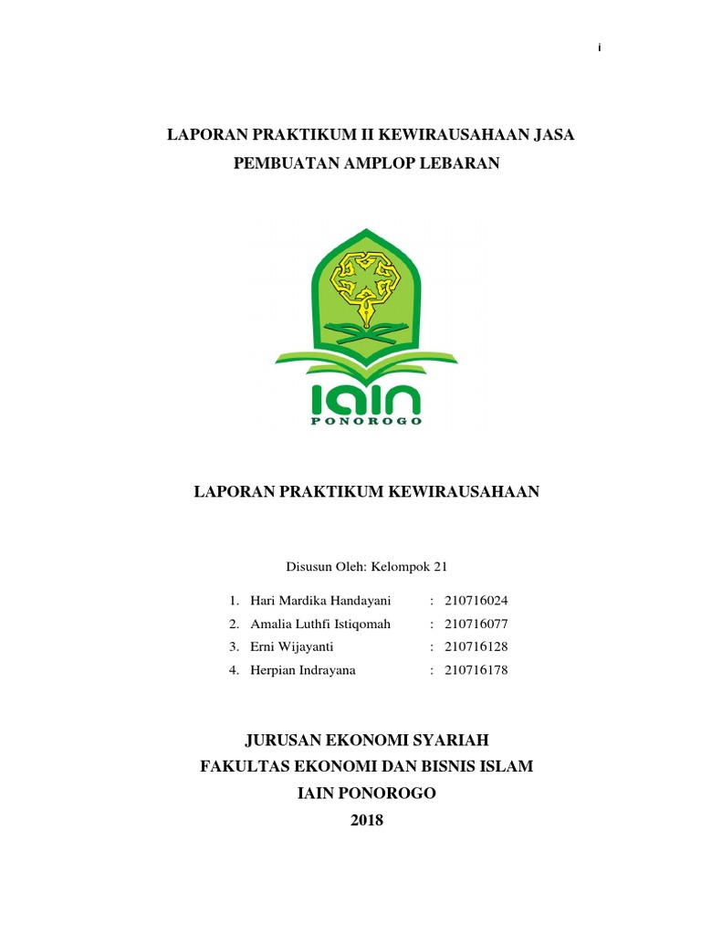 Laporan Praktikum Ii Kewirausahaan Jasa