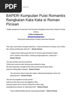 BAPER! Kumpulan Puisi Romantis Rangkaian Kata Kata Si Roman Picisan Blogger Indonesia Sukses