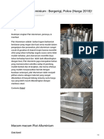 Supplier Plat Aluminium Bergerigi Polos Harga 2018