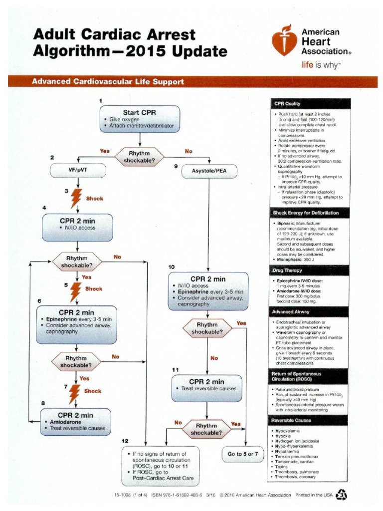 ACLS 2015 Algorithm PDF | PDF