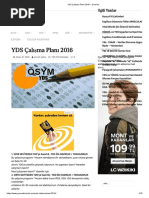 YDS Çalışma Planı 2016 - Sınavlar