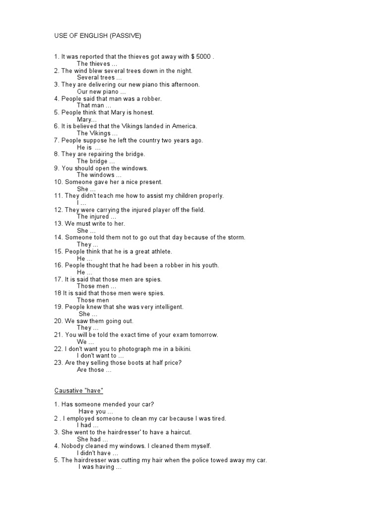 Rephrasing Passive Voice | PDF