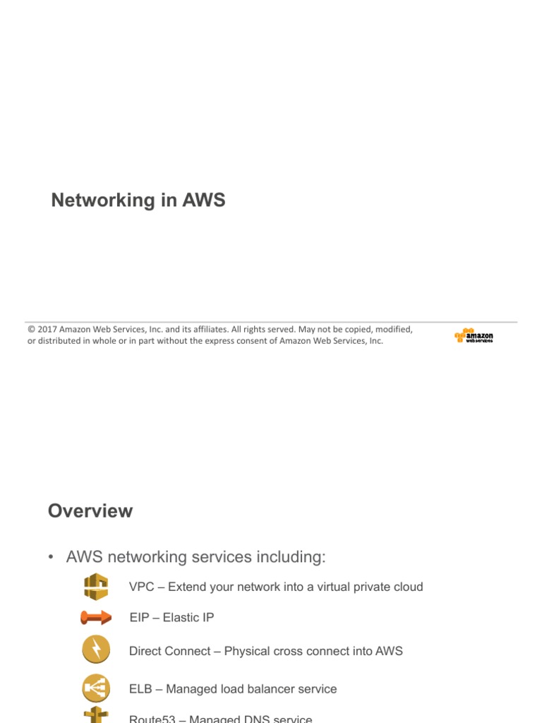 3 Networking in AWS | PDF | Load Balancing (Computing) | Amazon Web Services