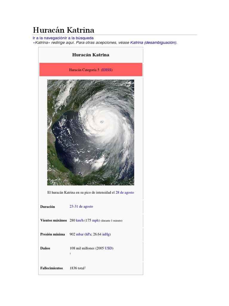 Huracán Katrina | PDF | Huracan Katrina | Nueva Orleans