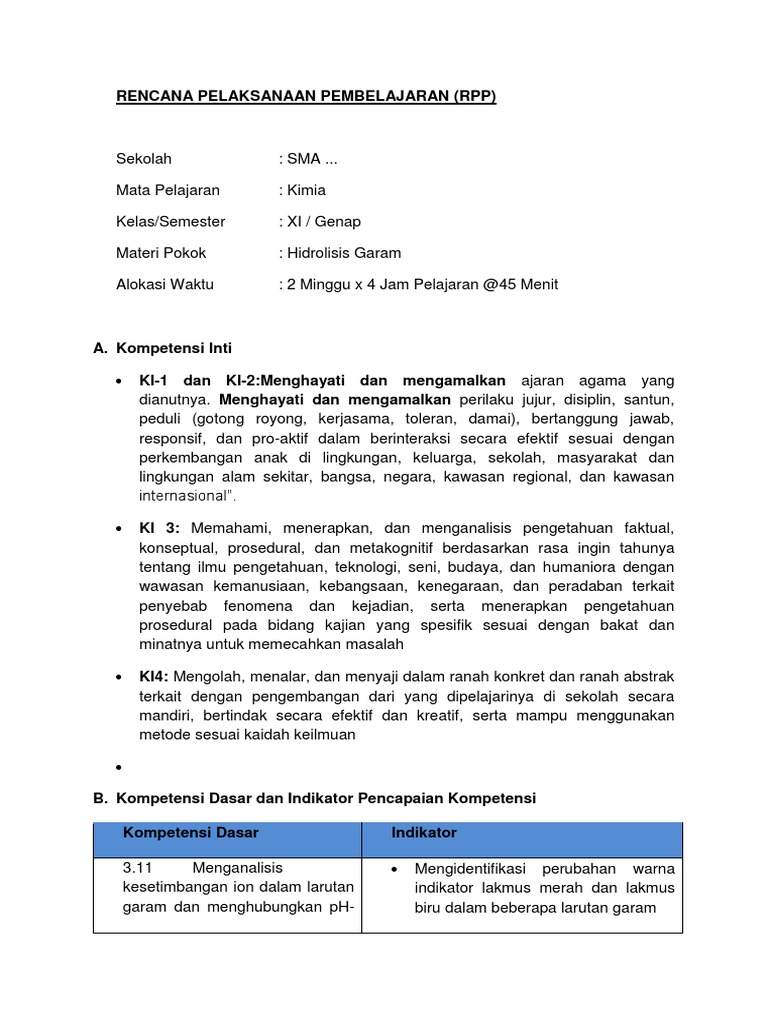 RPP Guided Discovery Learning | PDF | Sains & Matematika
