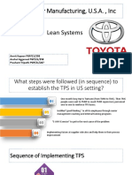 Toyota Motor Manufacturing, U.S.A., Inc: Amrit Kapoor PGP/21/258 Anshul Aggarwal PGP/21/258 Prashant Tripathi PGP/21/287