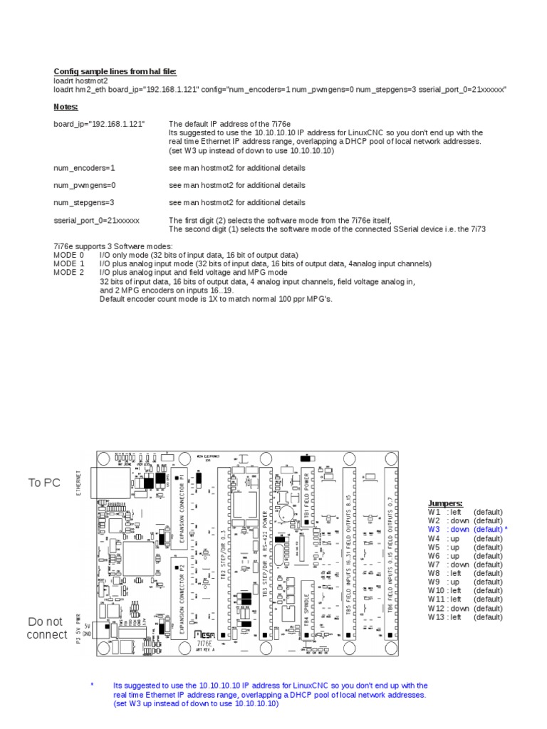 7i76e Configuration Guide for LinuxCNC | PDF | Computer Engineering ...