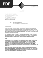 Letter to JB Pritzker for Governor Offering Settlement to Federal Discrimination Suit