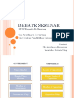 Debate Seminar: CA: Ariefinara Hernawan Universitas Pendidikan Indonesia
