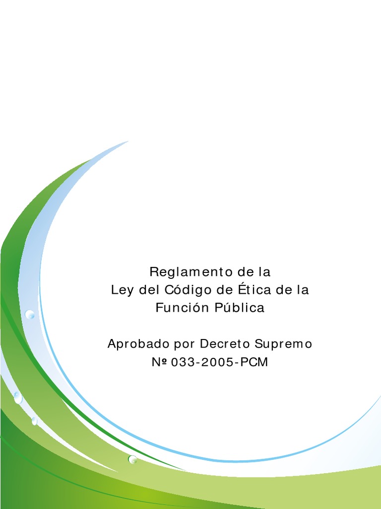 DS 033 2005 PCM | PDF | Regulación | Administración Pública