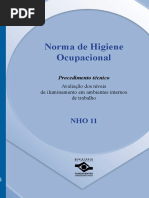 NHO-11 Níveis de Iluminamento