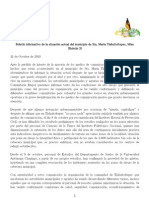Boletín 3: Información de La Situación Actual Del Municipio de Sta. María Tlahuitoltepec, Mixe