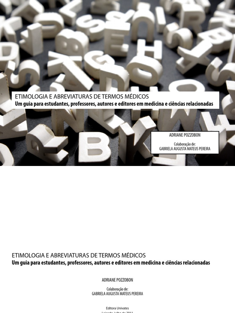 Dicionário de Etimologia e Abreviaturas de Termos Médicos PDF | PDF